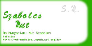 szabolcs mut business card